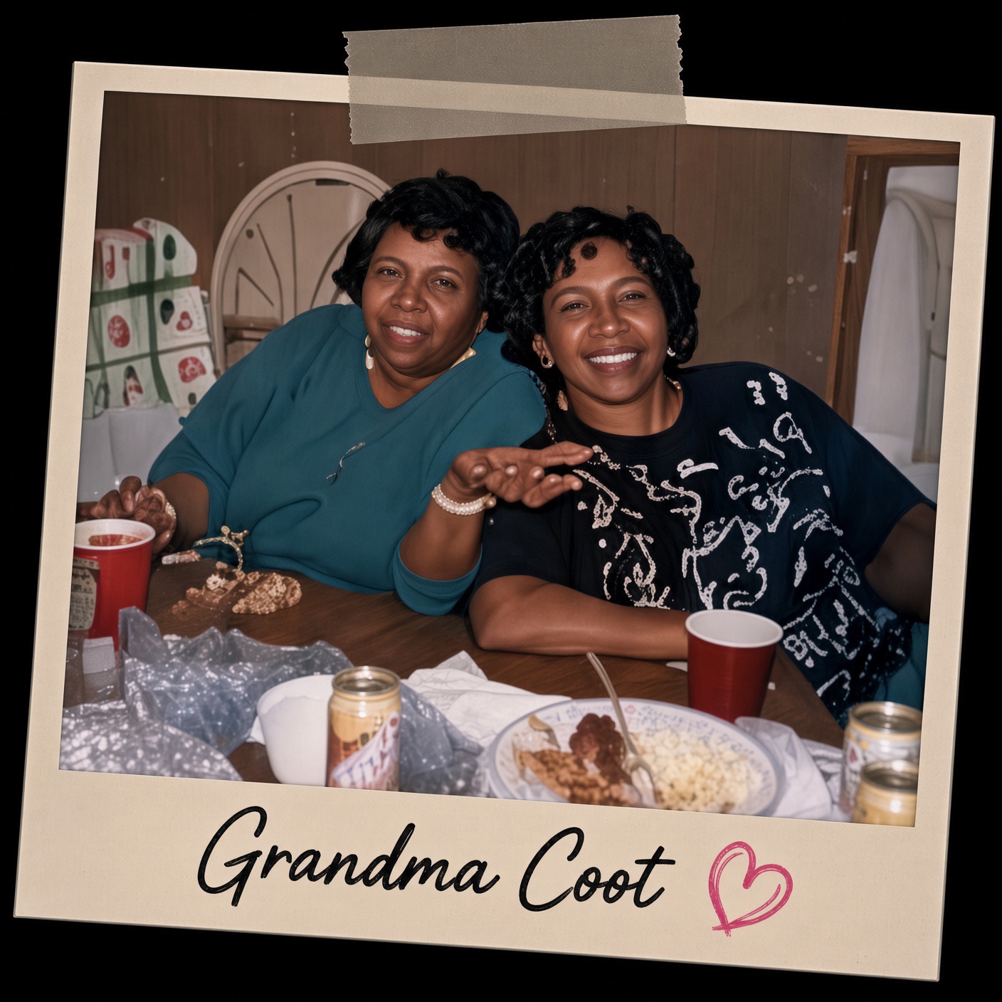 Grandma Coot family Polaroid photograph